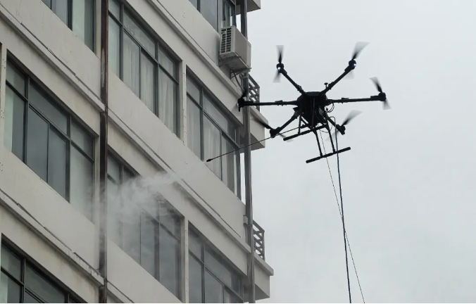 无人机，在湾沚&ldquo;大洗墙&rdquo;！