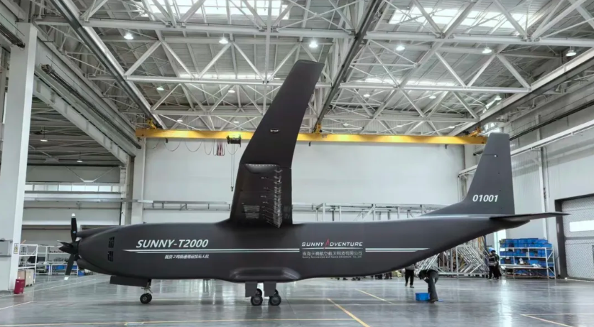 低空物流再添重器！天晴空天科技SUNNY-T2000大型运投无人机下线